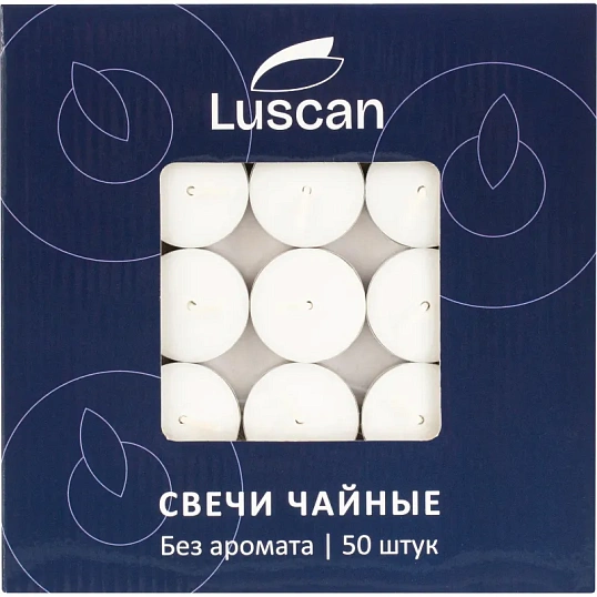 Набор свечей чайных Luscan 50 шт/уп