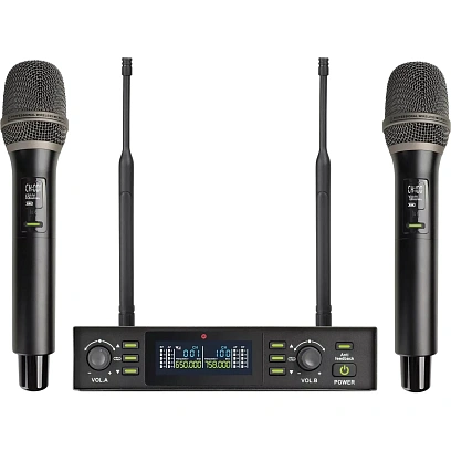 Радиосистема Axelvox DX800FK, 2-х канальная, 2 ручных мкф