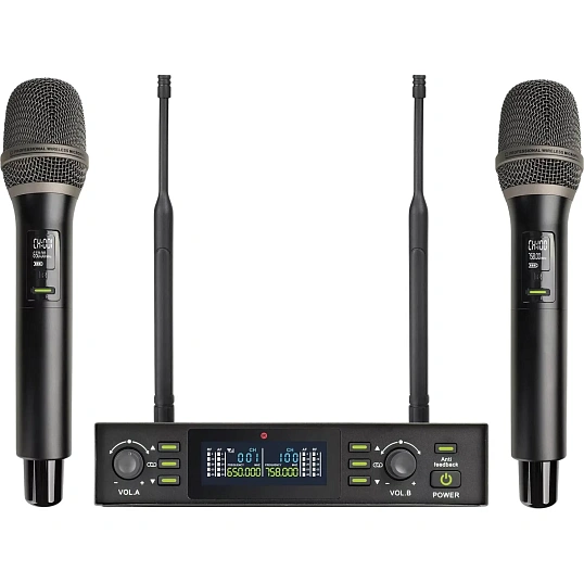 Радиосистема Axelvox DX800FK, 2-х канальная, 2 ручных мкф