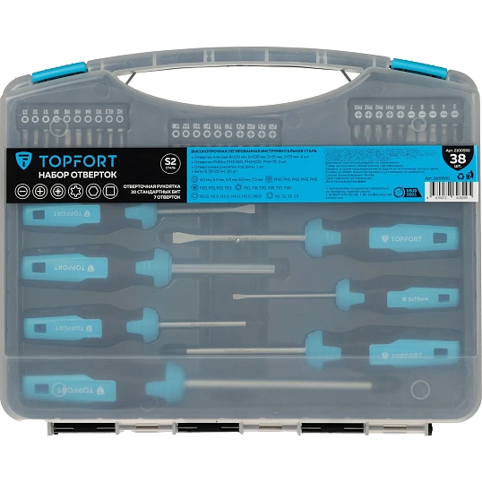 Набор отверток Topfort 38 предметов (571138)