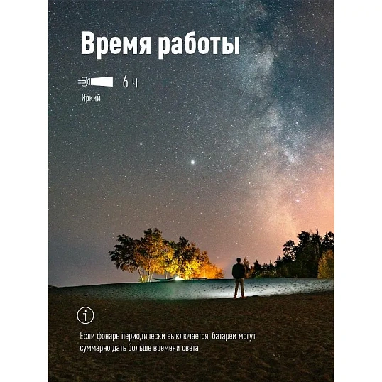 Фонарь налобный светодиодный аккумуляторный КОСМОС H1W, 2 режима