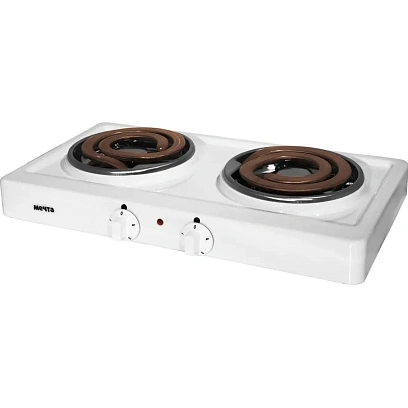 Плита настольная электрическая Мечта 211Т, 2-х конф, ТЭН-конфорки, белая