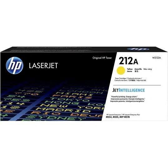 Картридж лазерный HP212AY W2122Aжелтый,дляM554dn/M555dn/M555x/M578dn/M578x