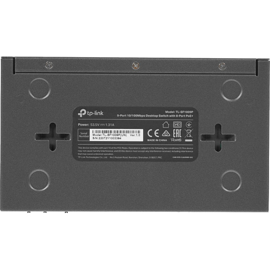 Коммутатор TP-Link TL-SF1009P 9x100Мбит/с 8PoE+ 65W неуправляемый