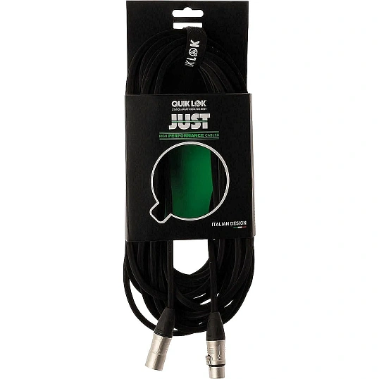 Кабель Quik Lok Just MF 10 SL, микрофонный, XLR- XLR, 10м