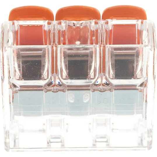 Клемма WAGO 221-613 3-проводная с рычагом (30 штук в упаковке)