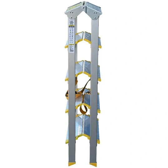 Стремянка двухсторонняя алюминиевая анодированная, 5 ст., ALUMET