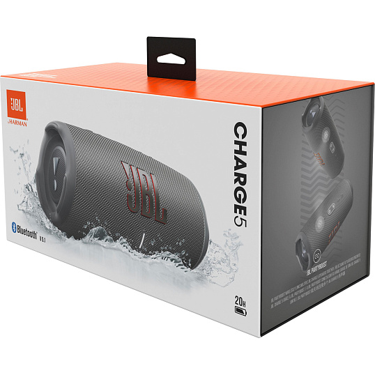 Акустическая система JBL Charge 5 Grey (JBLCHARGE5GRY)