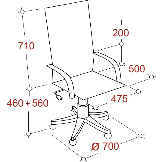 Кресло ТП 688 экокожа/ткань,черный,пластик