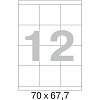 Этикетки самоклеящиеся  70х67.7 мм/12 шт. на листе А4 (100 л