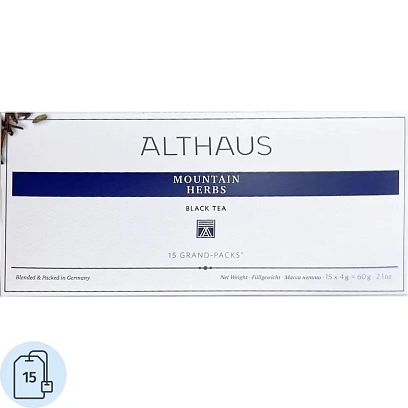 Чай Althaus черный Mountain Herbs Grand Pack, 15штх4г/уп