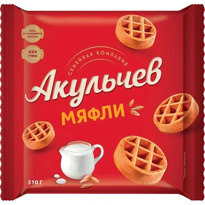Вафли Акульчев Мяфли, 310г