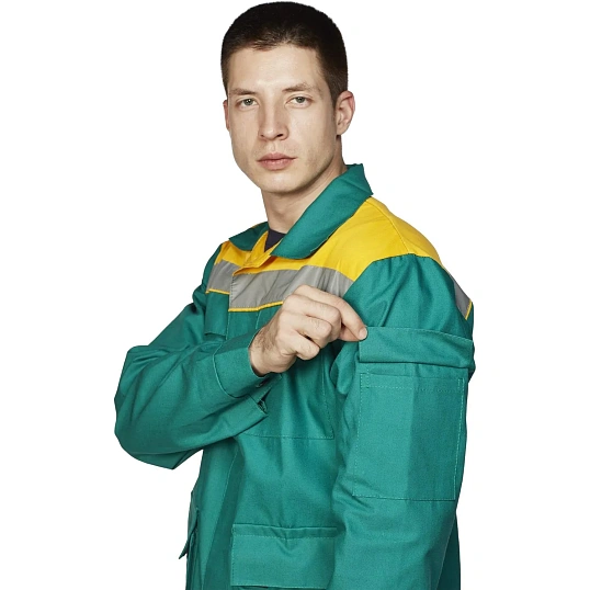 Костюм лет муж (куртка, бр) л05 зелен 88-92/170-176 (Арсенал-СП)