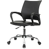 Кресло БР Комус Мебель Echair 396 LT, экокожа, черный, хром