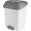 Контейнер для мусора с педалью Step 15л белый