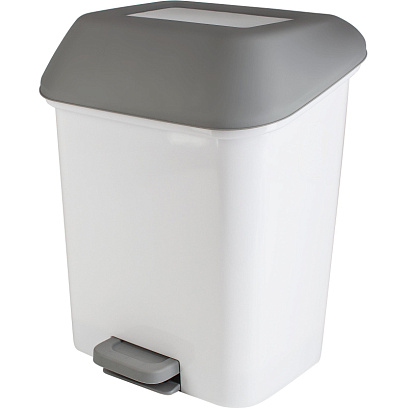 Контейнер для мусора с педалью Step 15л белый