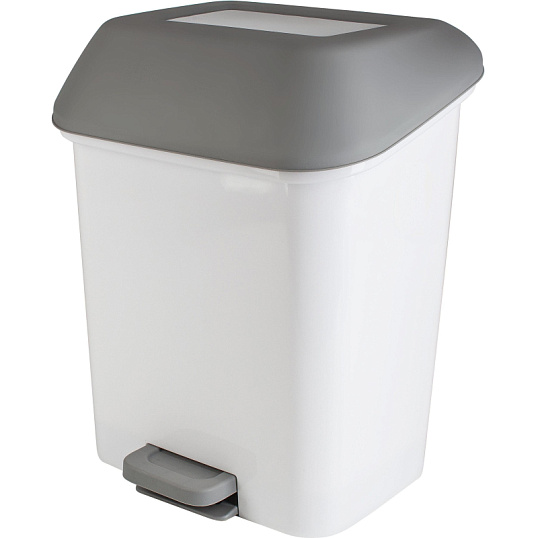 Контейнер для мусора с педалью Step 15л белый