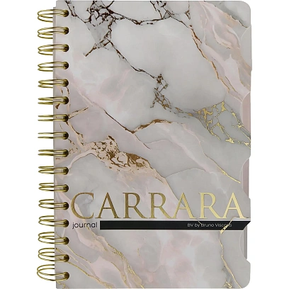 Бизнес-тетрадь BV ART А5 120л гребень, с разделителями CARRARA 3-737/12