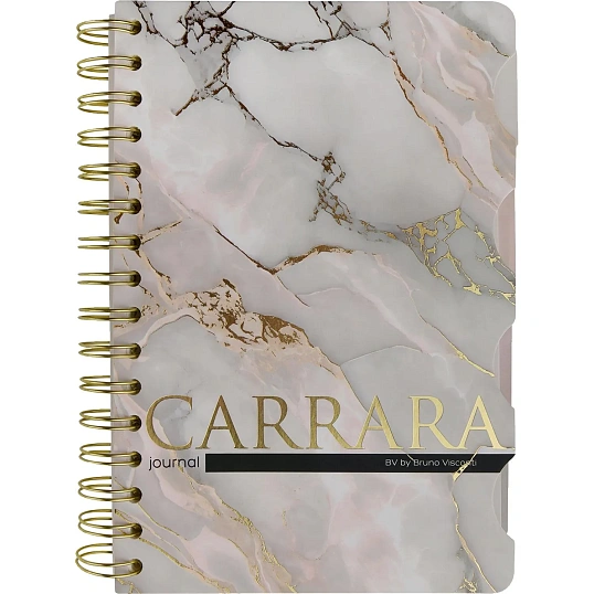 Бизнес-тетрадь BV ART А5 120л гребень, с разделителями CARRARA 3-737/12