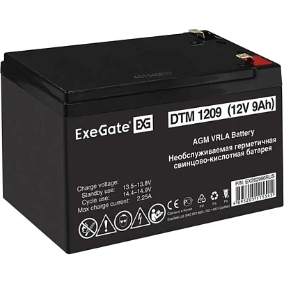 Батарея для ИБП ExeGate DTM 1209 (12V 9Ah, клеммы F2)(EX282966RUS)
