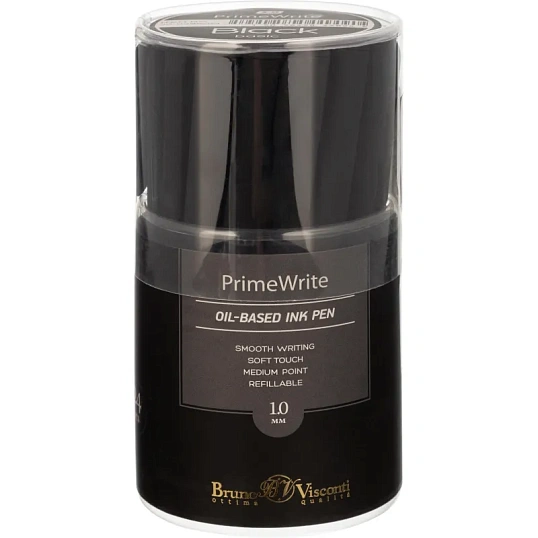 Ручка шариковая неавтомат. PrimeWrite.Basic.Black маслян,1мм,син 20-0295/04