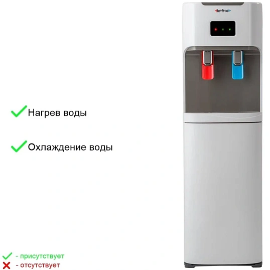 Кулер для воды HotFrost V115AE белый, электрон. охлаждение, нижняязагрузка