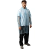 Халат н/с процед, рук.рез, на липуч, XXL, дл.110см, пл 17, голуб, 10шт/уп