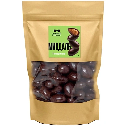 Миндаль в шоколадной глазури Деловой Стандарт 200 г