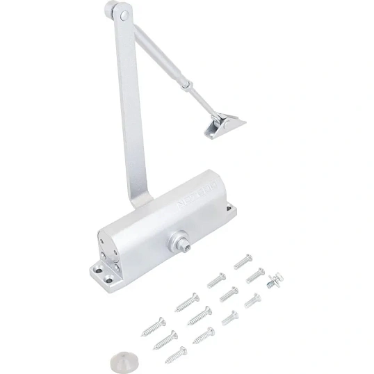 Доводчик дверной NOTEDO DC-080 SILVER 60-120 кг сереб. (10)