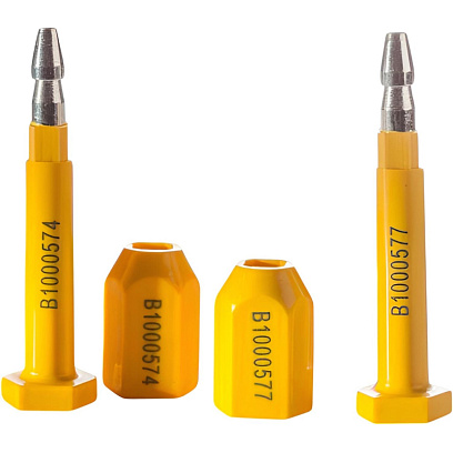 Пломба стержневая контейнерная, желтая,10шт/уп С-3-2201