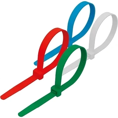 Стяжка REXANT (07-7201)нейлон. Набор 100,150,200мм цветные НХ-1 тубус 200шт