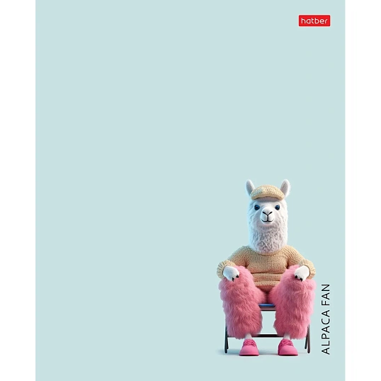 Тетрадь 48л А5ф клетка,скоба Пластик.облож,ассорт,Любитель альпак,090249