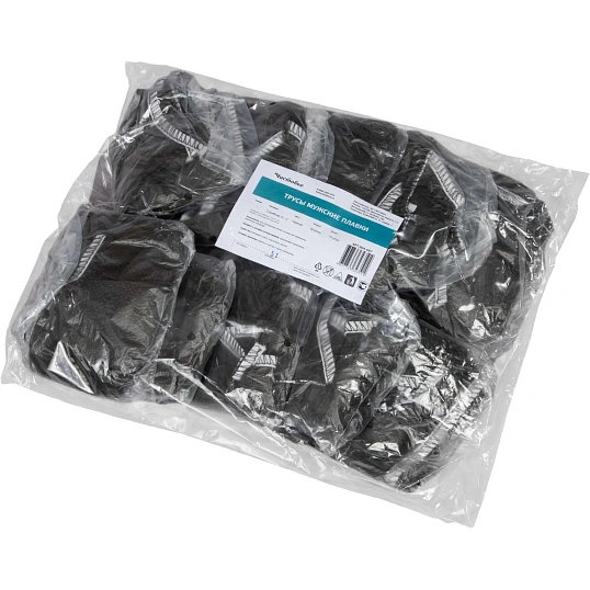 Трусы плавки мужские Спанбонд Черный р.56-58  10 уп/шт