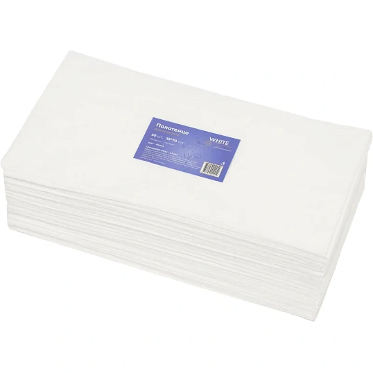 Салфетка спанлейс 35x70 см, белый, пл.50, 50шт/уп, 10253(0049)
