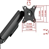 Кронштейн Uniteki FMGT91PIPE для монитора, со струбциной, газлифт, 17-35