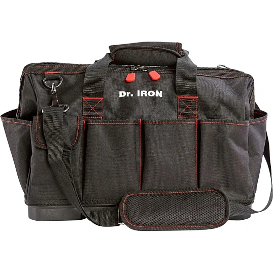 Сумка для инструмента с ремнем, пластиковое дно 42х23,5х27 Dr.IRON(DR1025)