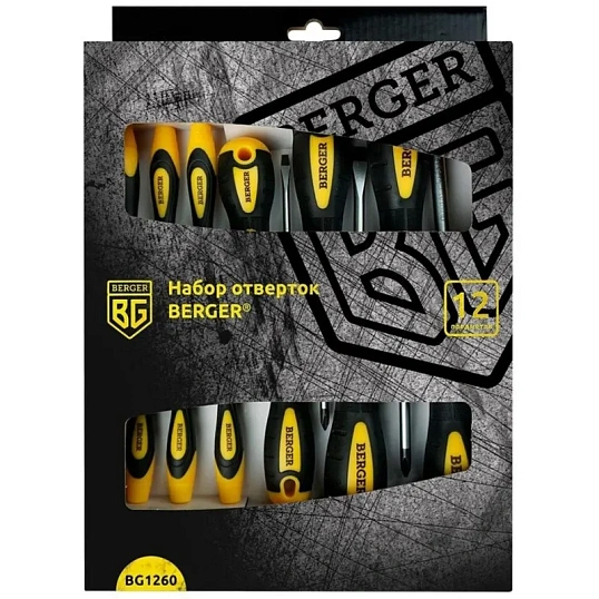 Набор отверток 12 предметов BERGER BG1260