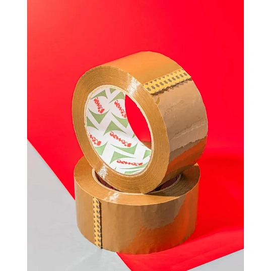 Клейкая лента упаковочная Комус 50мм х 100м 50мкм коричневая