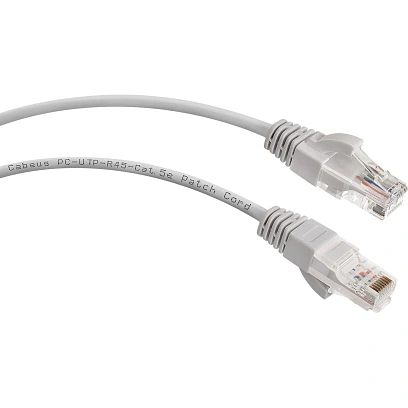 Патч-корд Cabeus PC-UTP-RJ45-CAT.5E-0.5M-LSZH серый