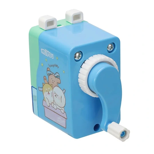 Точилка механическая Deli E0739 MiYou, 1 отв.,пластик,без струбцины ассорти