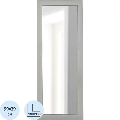 Зеркало МИР_в раме ПЛС 390х17х990 (368466103) бежевый