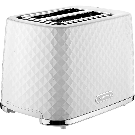 Тостер Brayer BR2101, 930 Вт, 7 реж, автодогр, размор, автоотключ,2 тоста