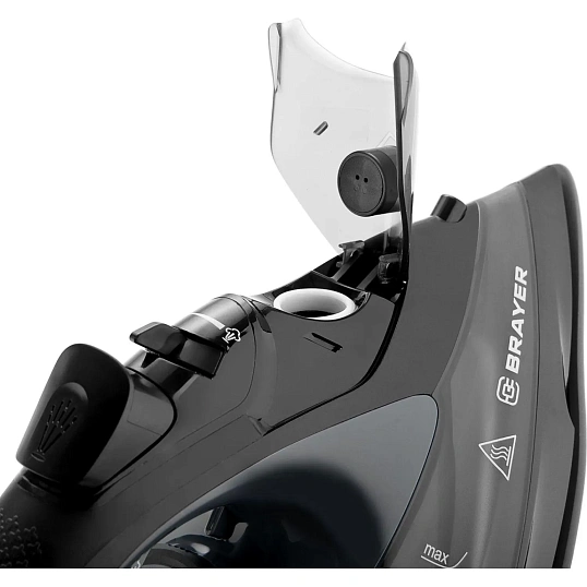 Утюг Brayer 4015BR,2400Вт,керам.140 г/мин,беспровод, 300 мл, черный
