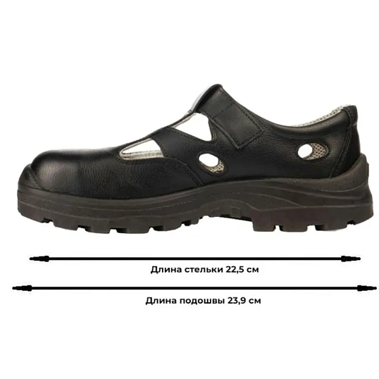 Полуботинки (сандалии)  АЛМИ(арт. 80302-011600) с КП, черные, р.35