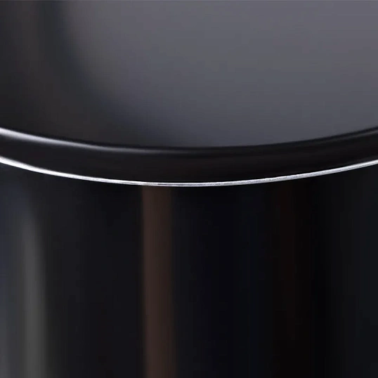 Ведро мусорное с педалью 20л стальное, черное, 250х400мм