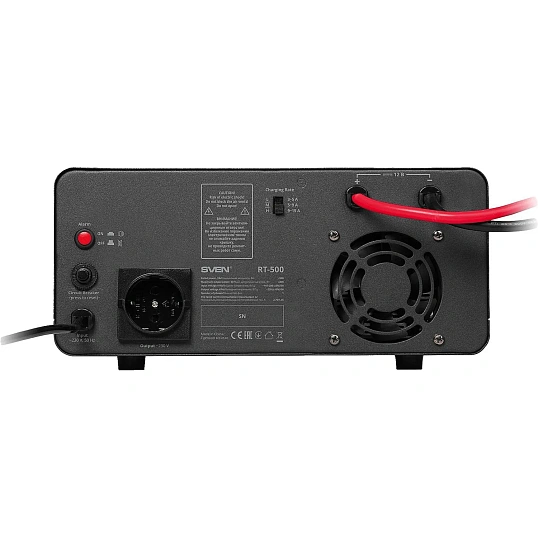 ИБП SVEN RT-500 Sin, 300Вт, 1xCEE7/4 розетка, клеммы для внешних АКБ, LCD