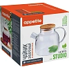 Чайник заварочный стекл 1,5л бамб/кр Studio TM Appetite