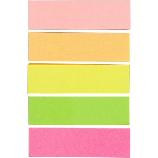 Клейкие закладки бумажные 5цв.по 50л. 14ммх50 Attache