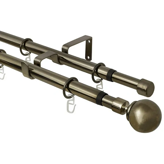 Карниз SKR телескоп. 160/320, 2-х рядный Классика, Золото антик