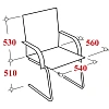 Конференц-кресло BN_SH_EChair-515V PU кожзам черный, хром